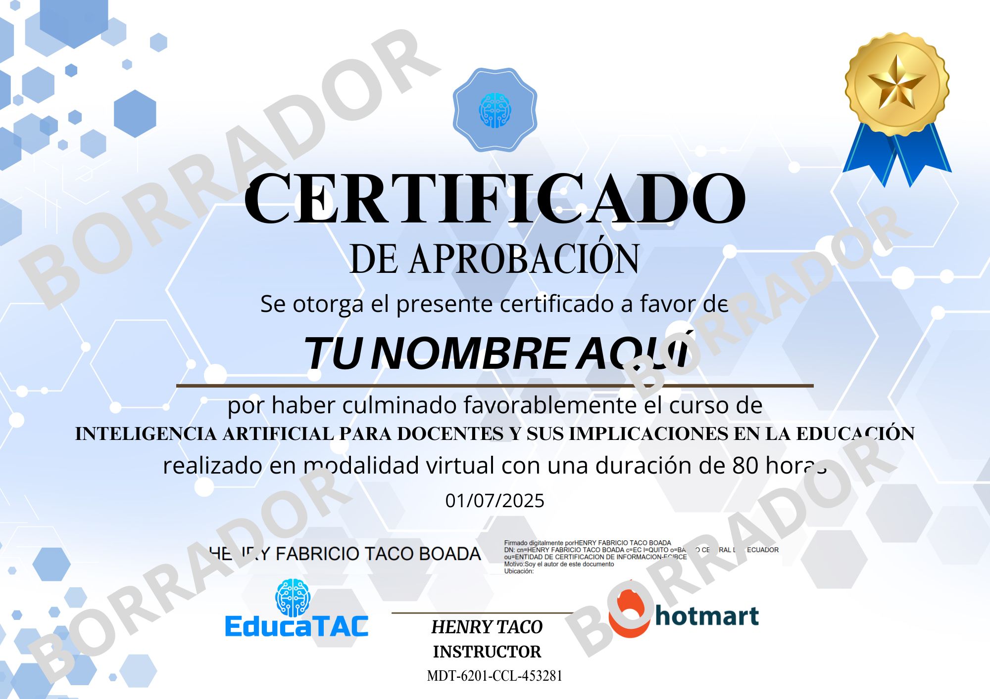 CERTIFICADO INTELIGENCIA BORRADOR